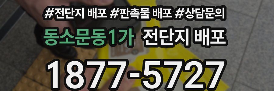동소문동1가 전단지 배포