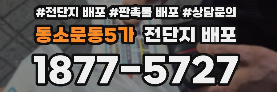 동소문동5가 전단지 배포
