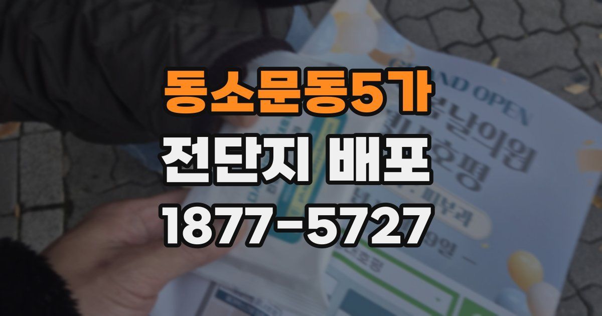 동소문동5가 전단지 배포