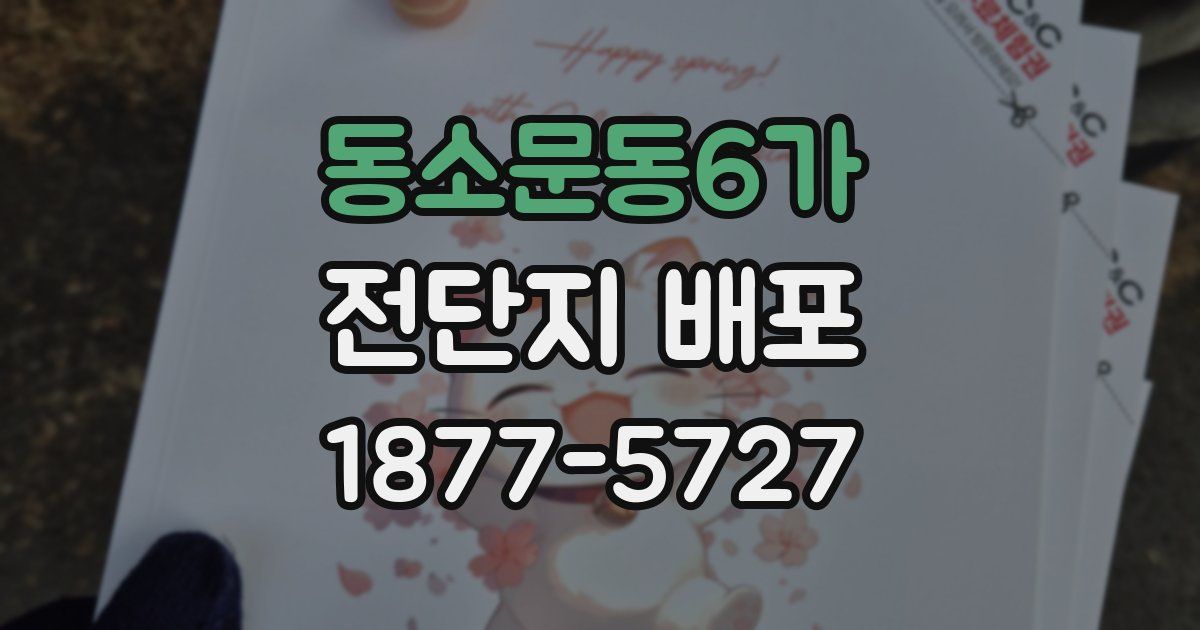 동소문동6가 전단지 배포