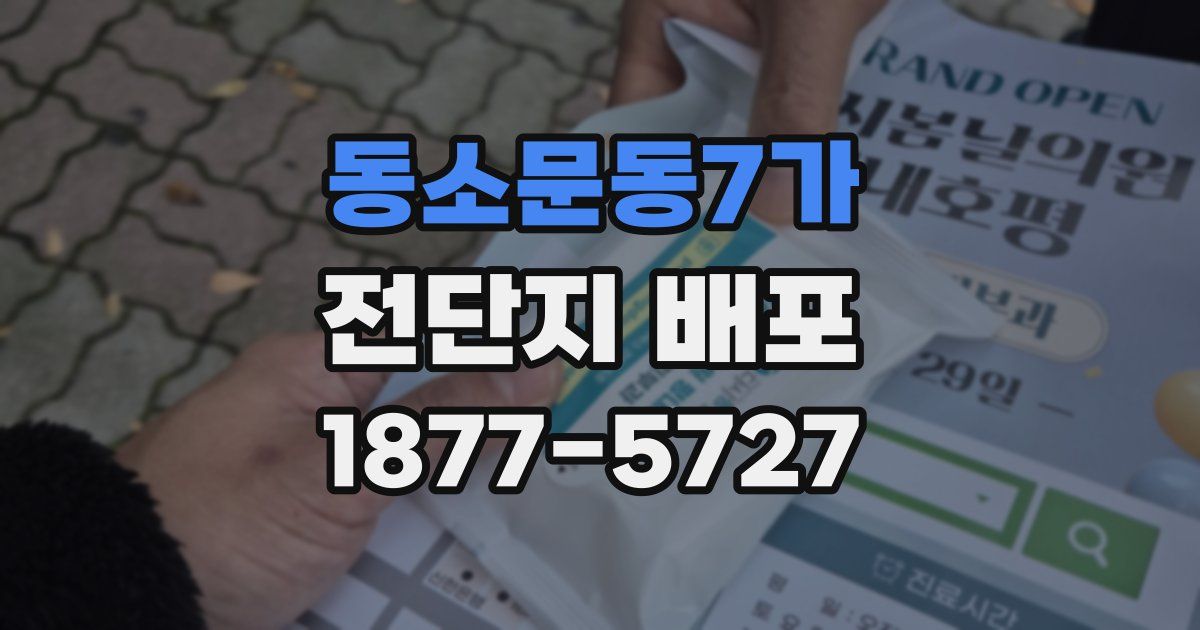 동소문동7가 전단지 배포