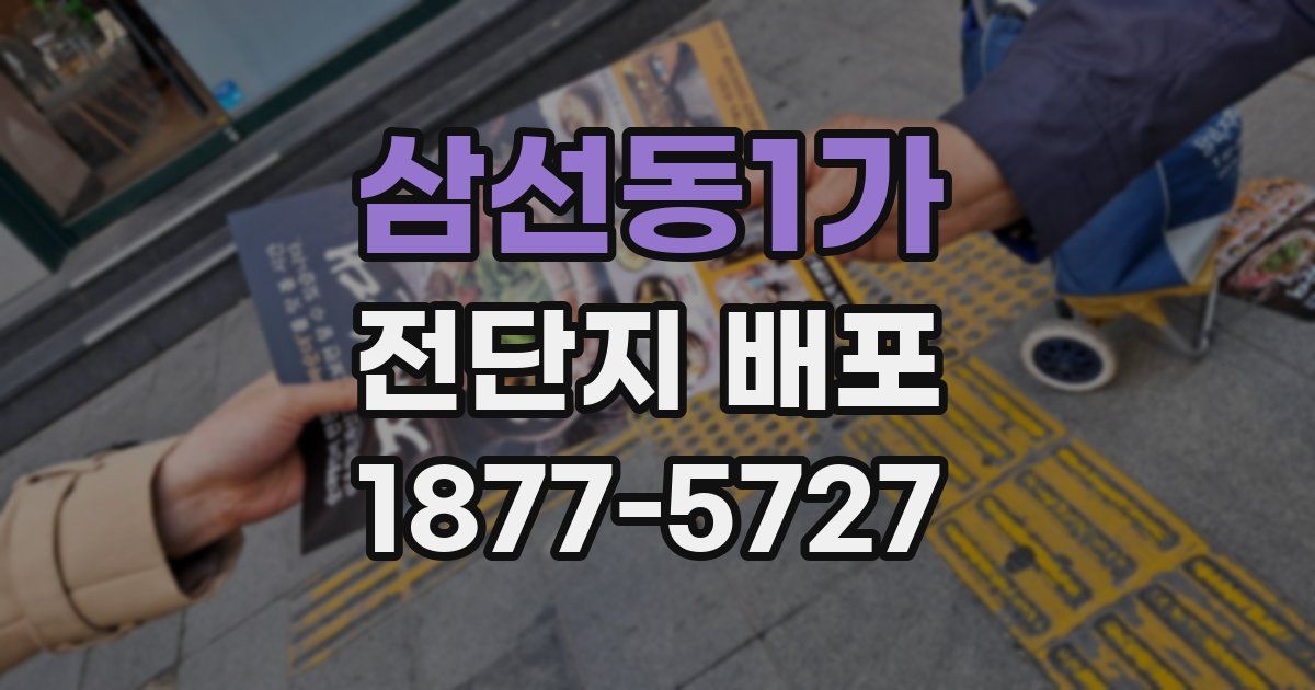삼선동1가 전단지 배포