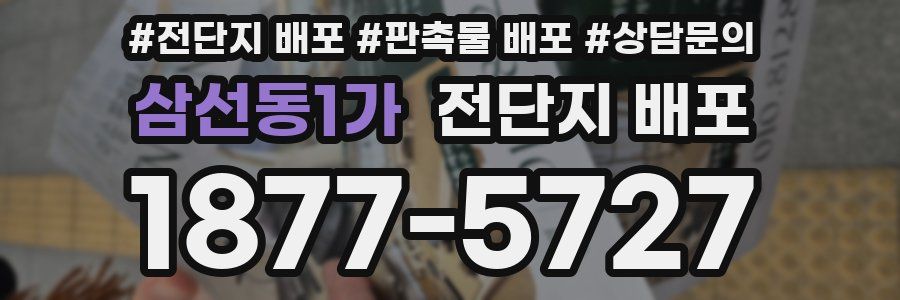 삼선동1가 전단지 배포
