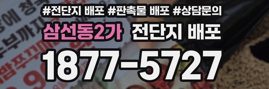 삼선동2가 전단지 배포
