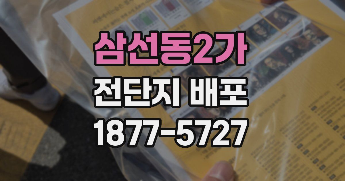 삼선동2가 전단지 배포