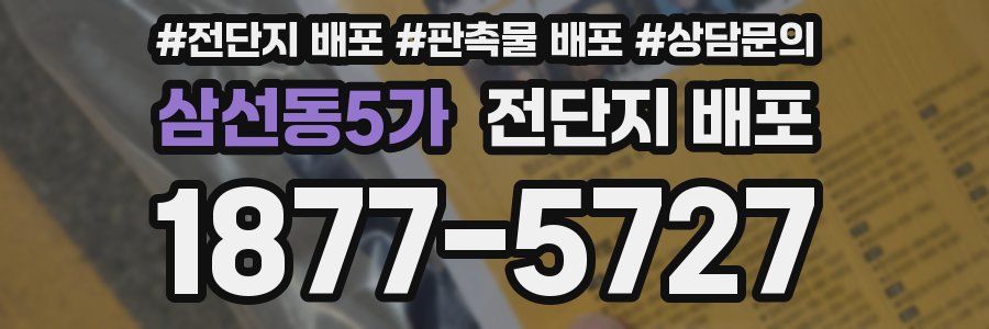 삼선동5가 전단지 배포