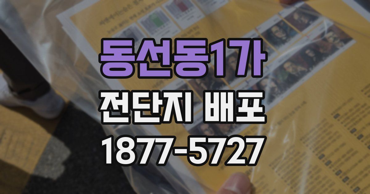 동선동1가 전단지 배포