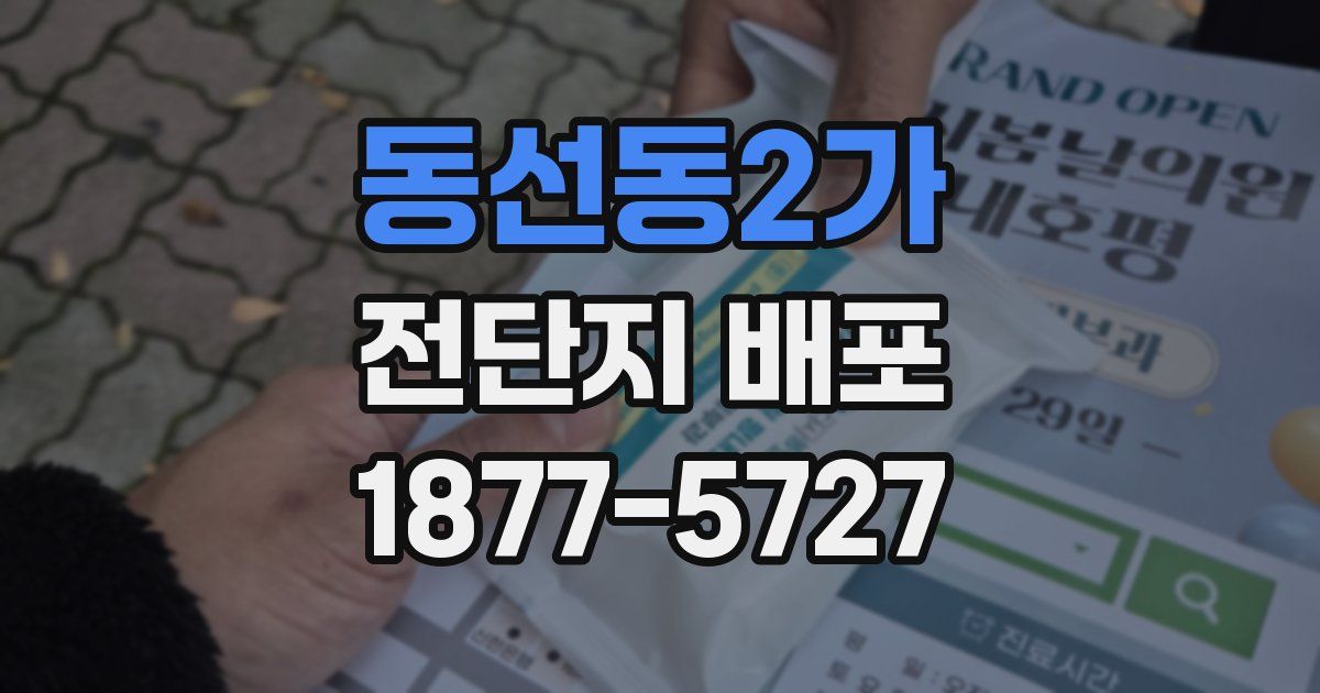 동선동2가 전단지 배포