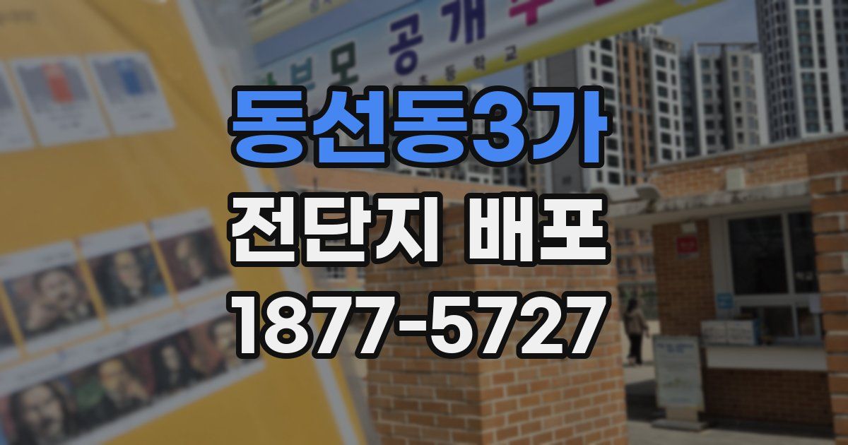 동선동3가 전단지 배포