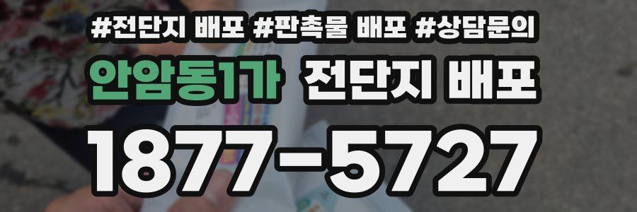 안암동1가 전단지 배포