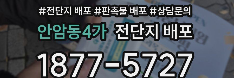 안암동4가 전단지 배포