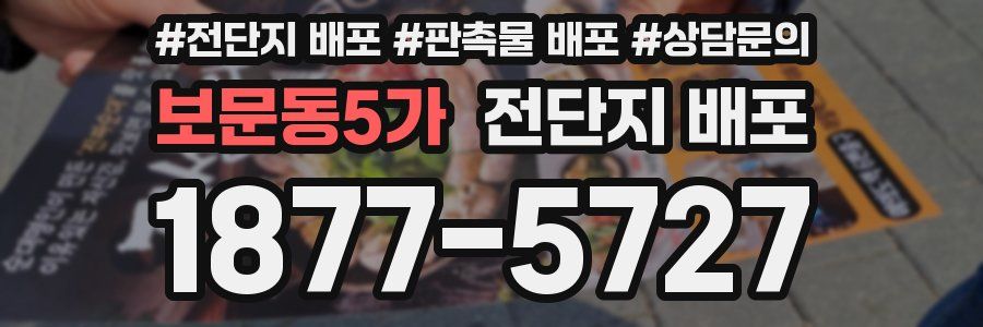 보문동5가 전단지 배포