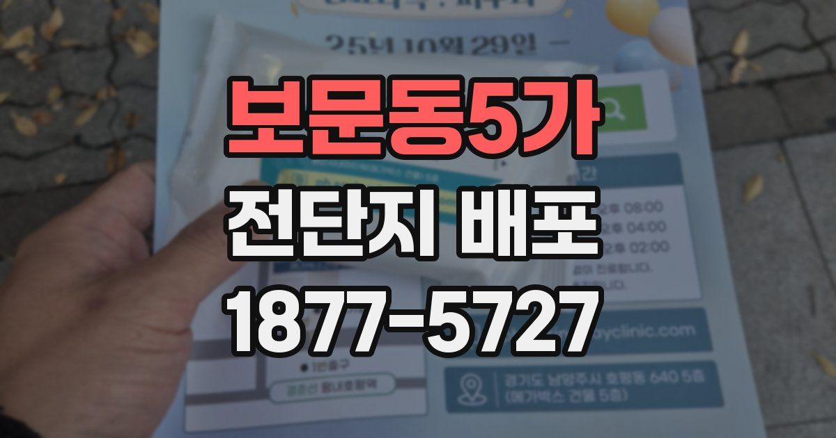 보문동5가 전단지 배포