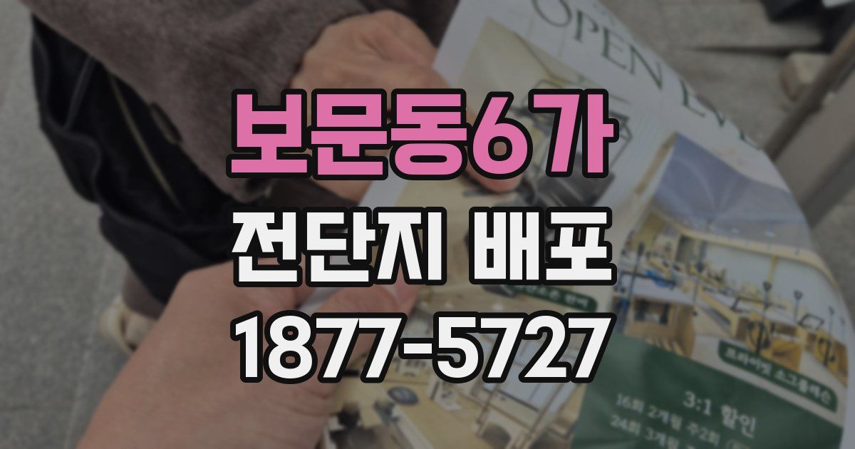 보문동6가 전단지 배포