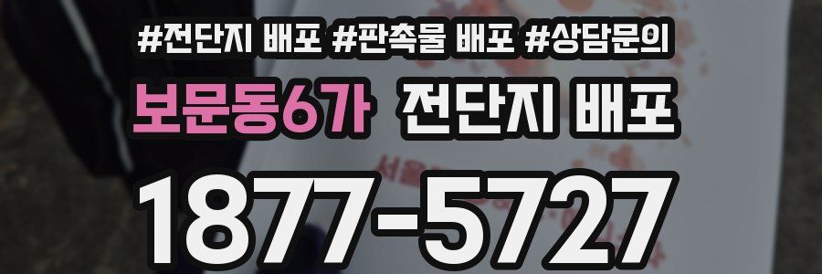 보문동6가 전단지 배포