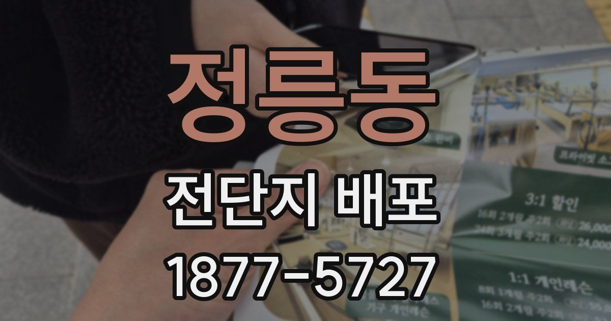 정릉동 전단지 배포