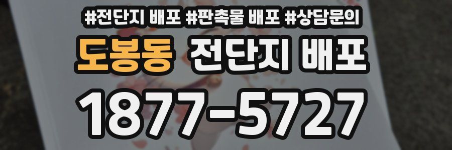 도봉동 전단지 배포