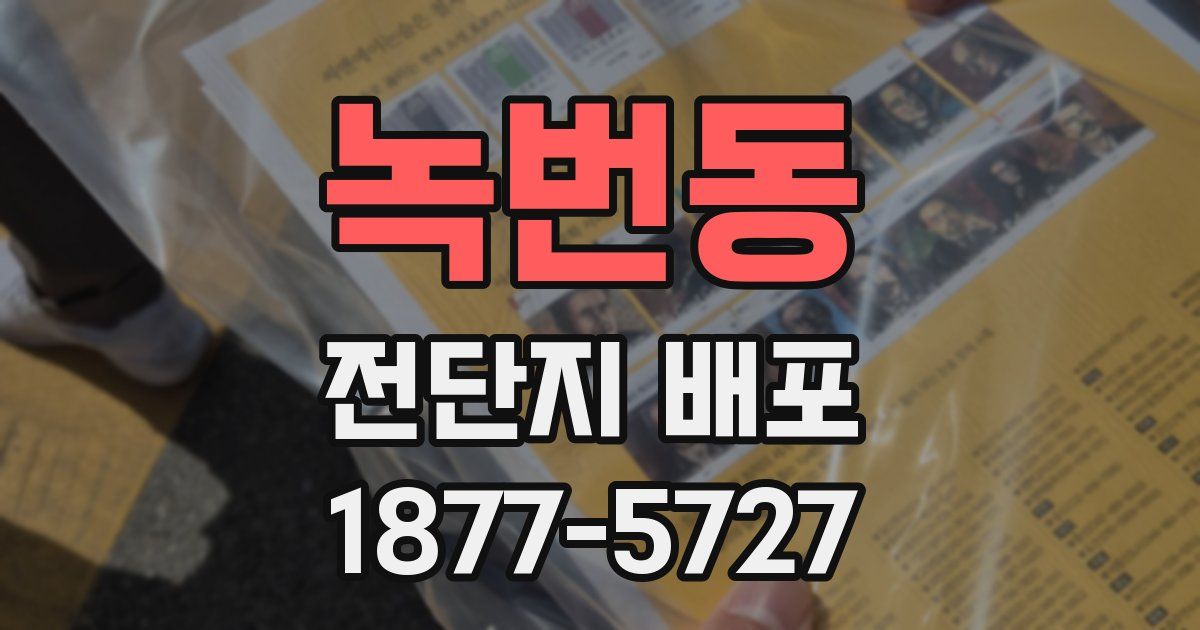 녹번동 전단지 배포