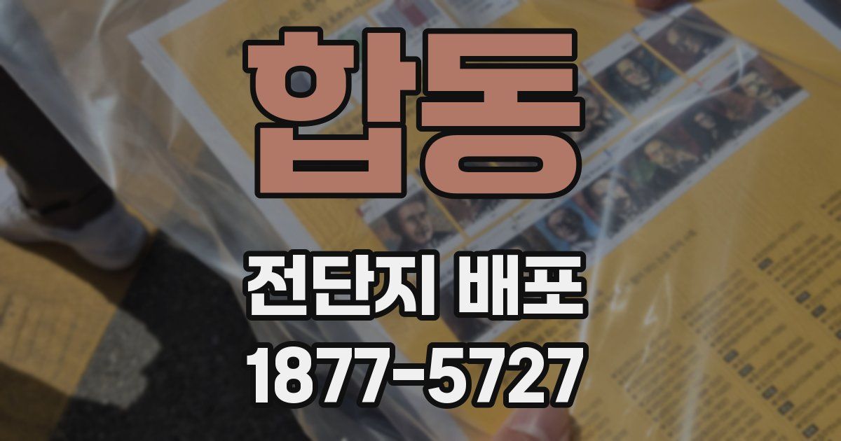 합동 전단지 배포