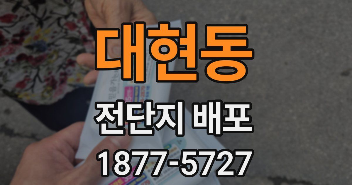 대현동 전단지 배포
