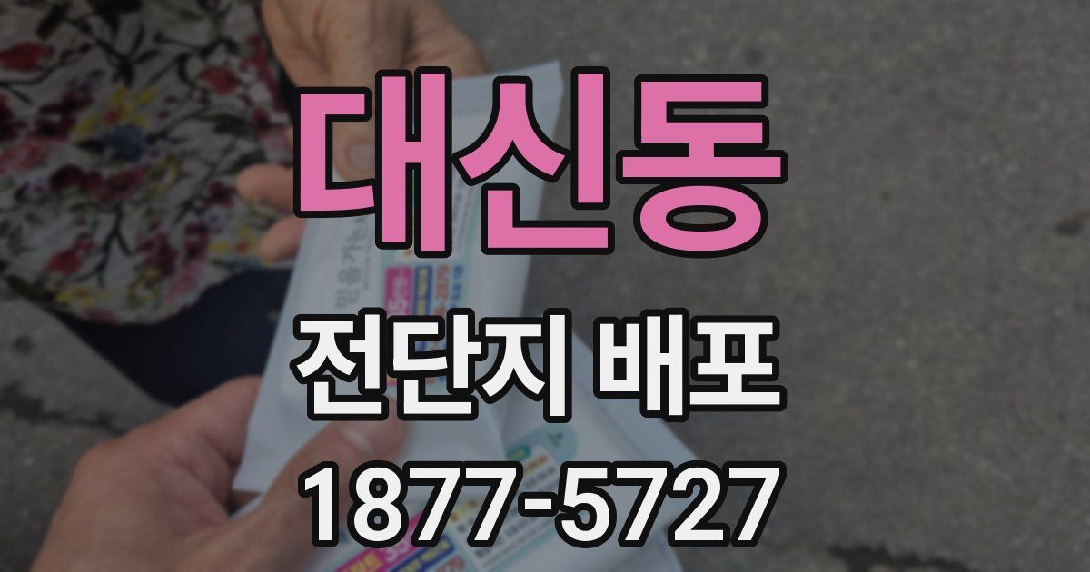 대신동 전단지 배포