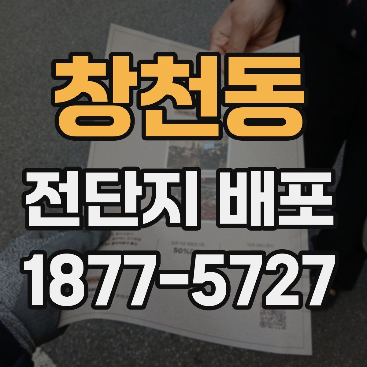 창천동 전단지 배포