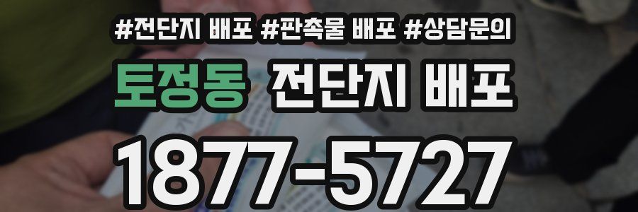 토정동 전단지 배포