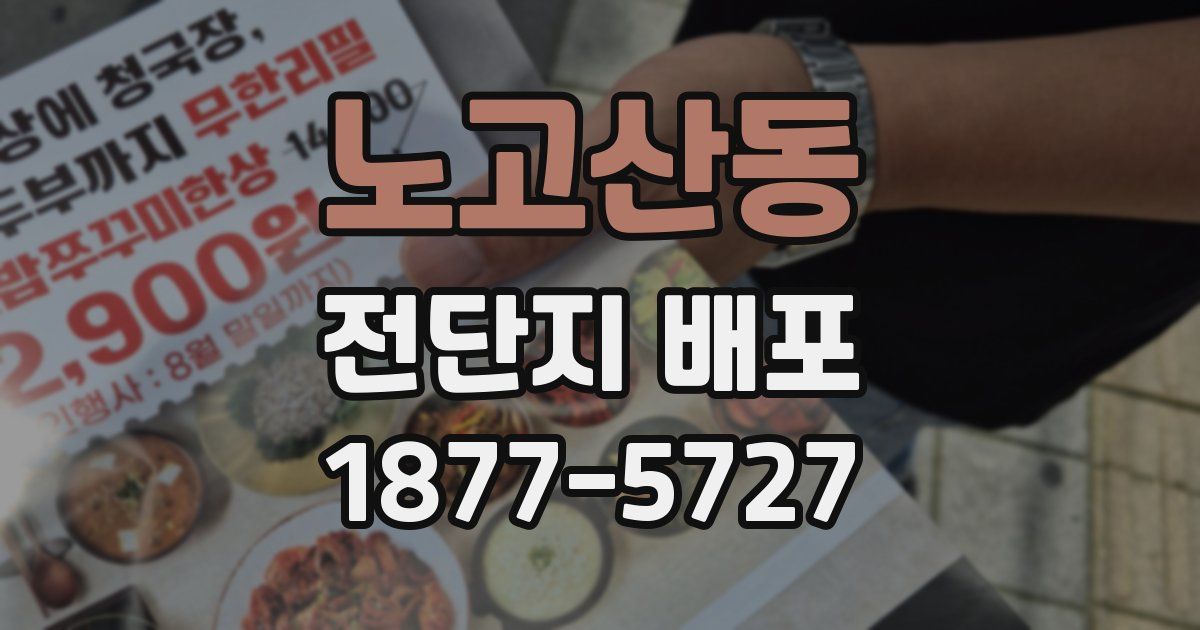 노고산동 전단지 배포