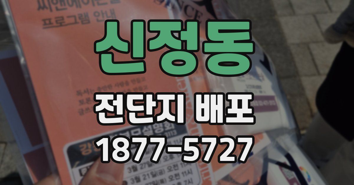 신정동 전단지 배포