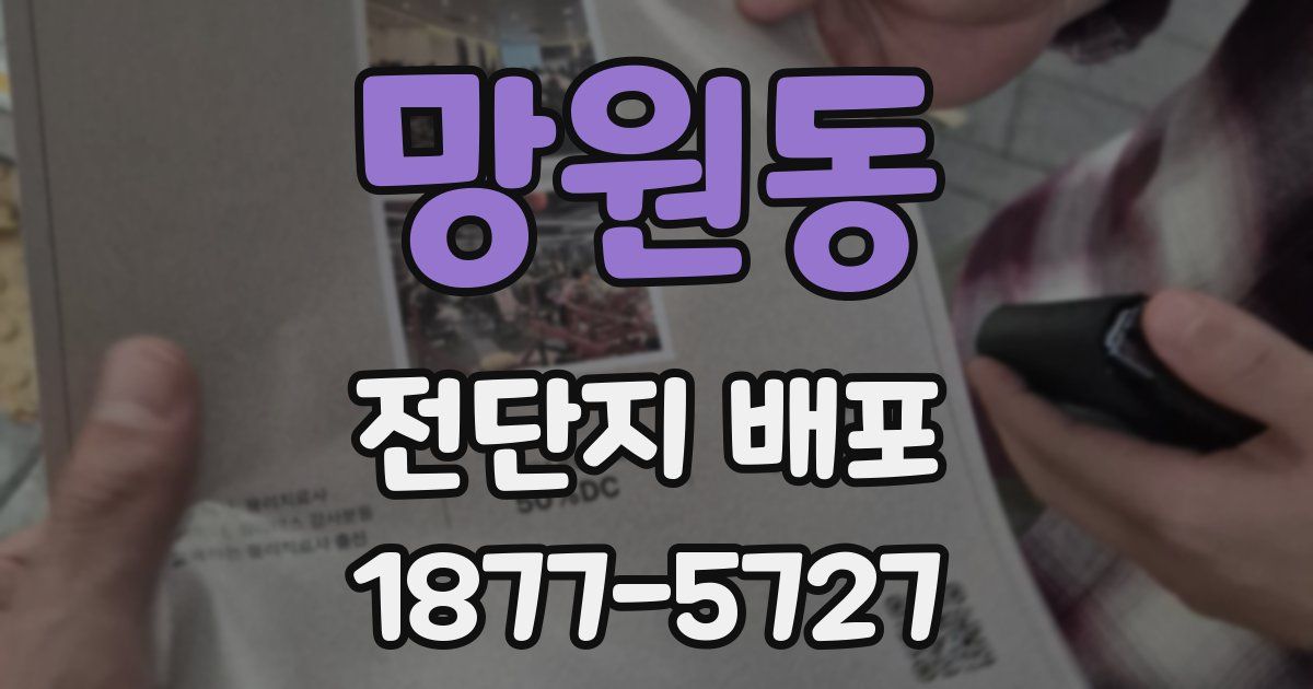 망원동 전단지 배포
