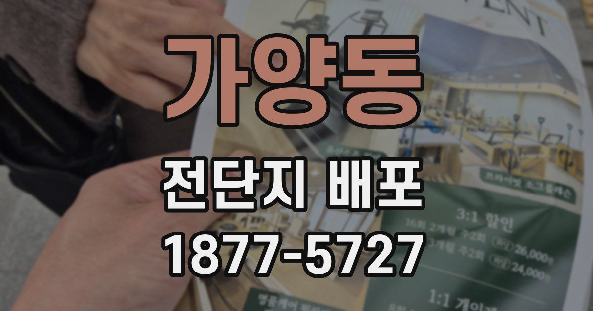 가양동 전단지 배포