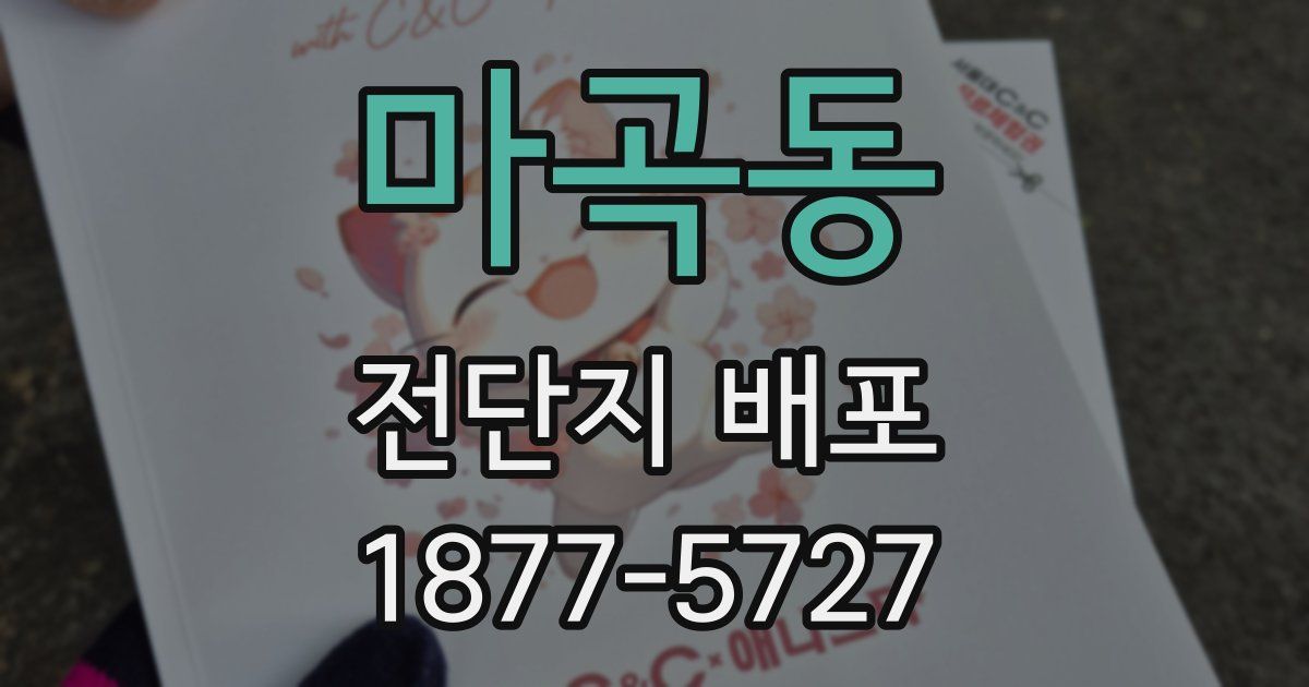 마곡동 전단지 배포