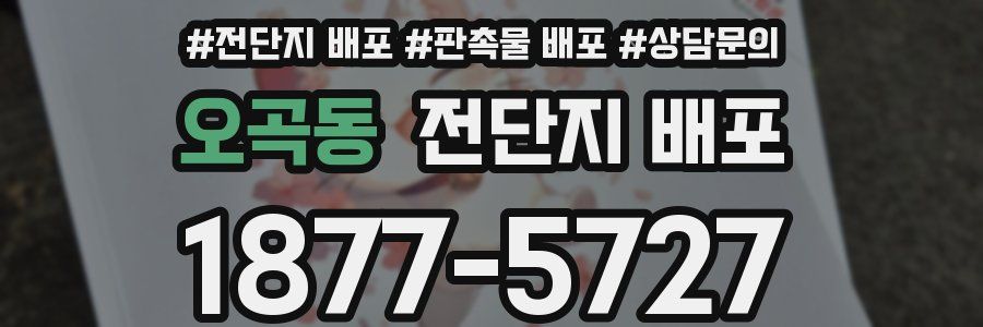오곡동 전단지 배포
