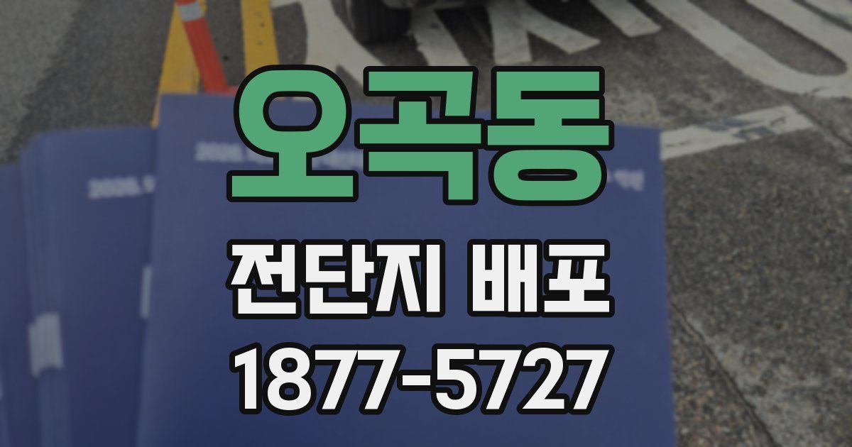 오곡동 전단지 배포