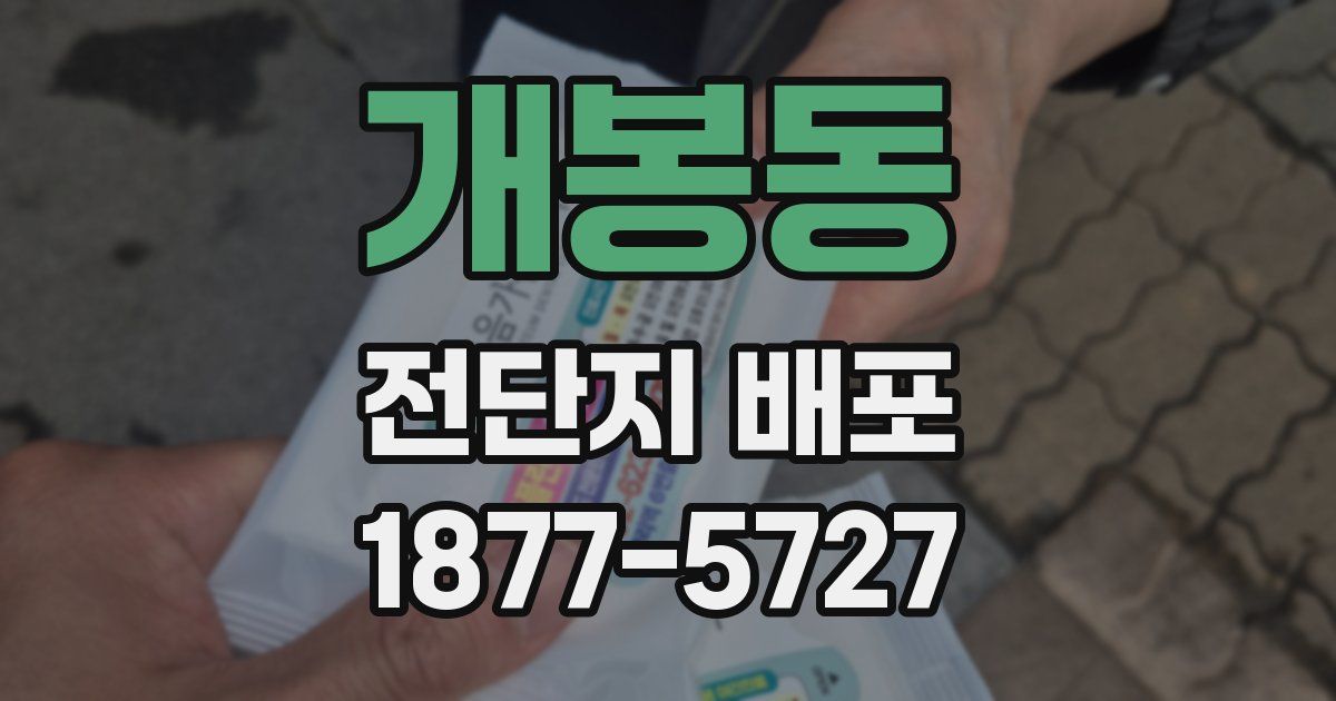 개봉동 전단지 배포