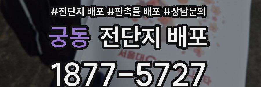 궁동 전단지 배포