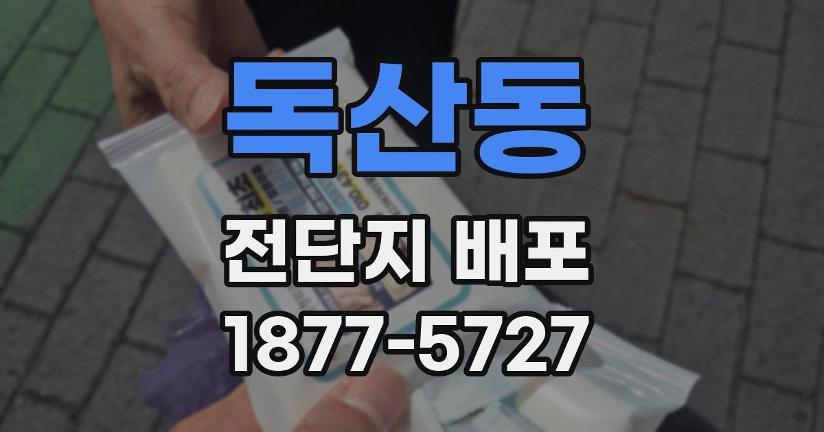 독산동 전단지 배포