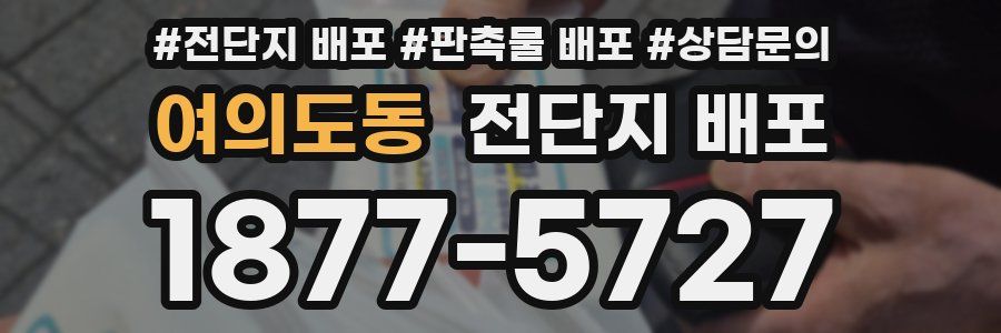 여의도동 전단지 배포