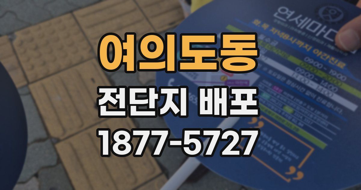 여의도동 전단지 배포