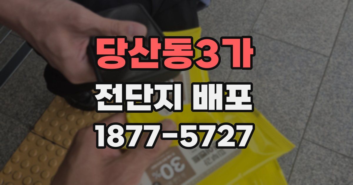 당산동3가 전단지 배포