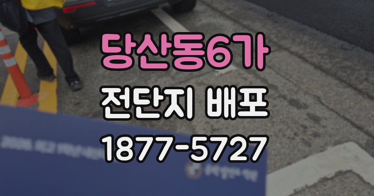 당산동6가 전단지 배포