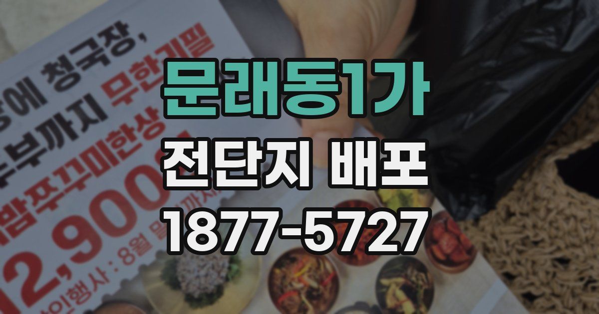 문래동1가 전단지 배포