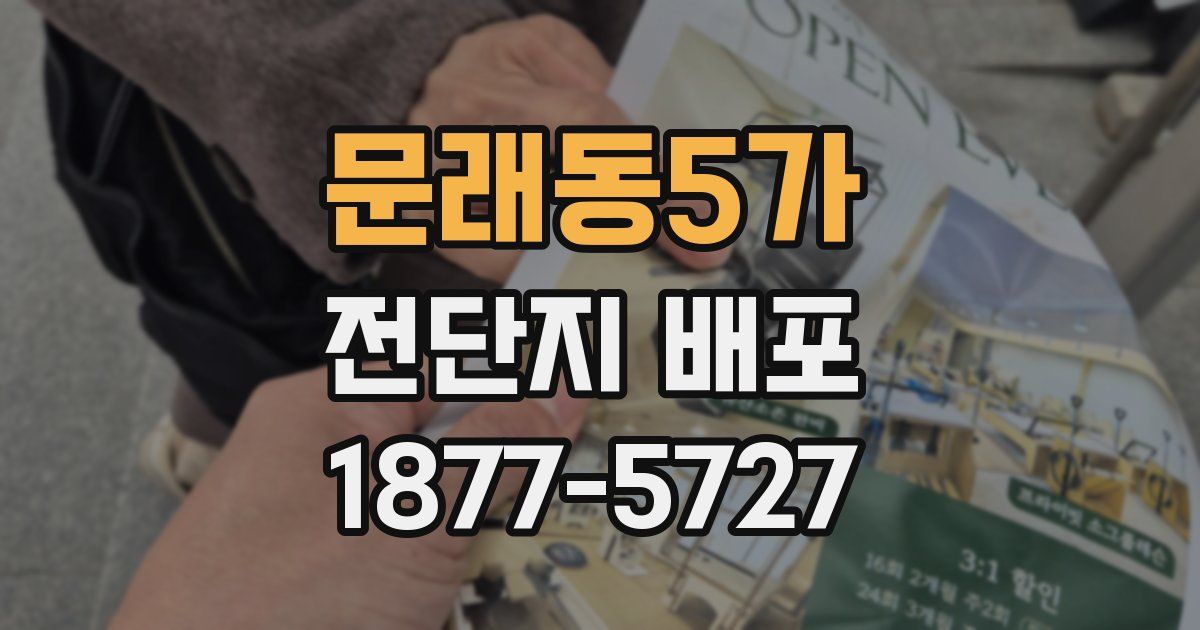 문래동5가 전단지 배포