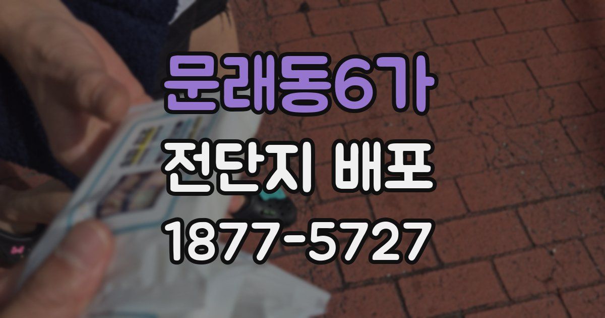 문래동6가 전단지 배포