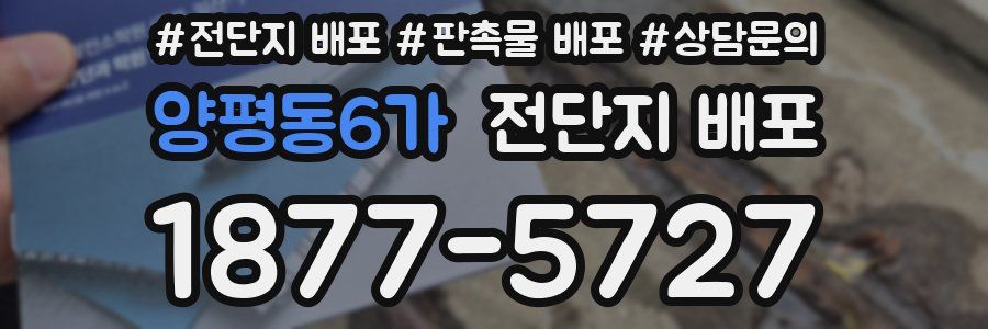 양평동6가 전단지 배포