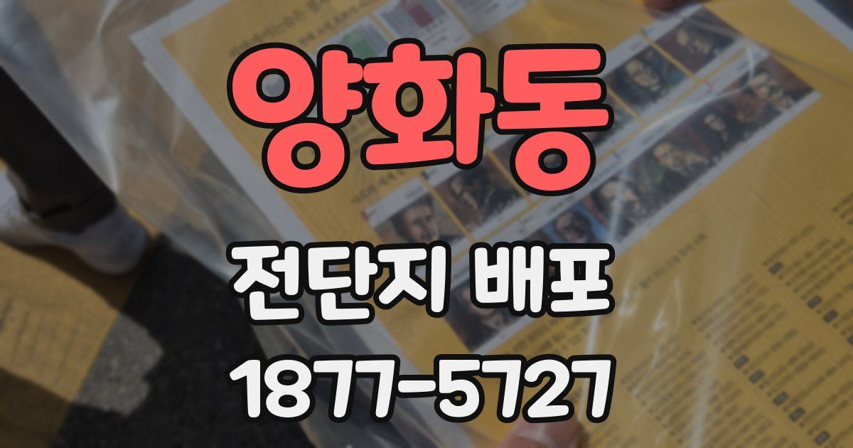 양화동 전단지 배포