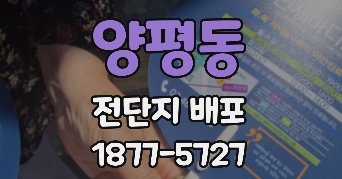 양평동 전단지 배포