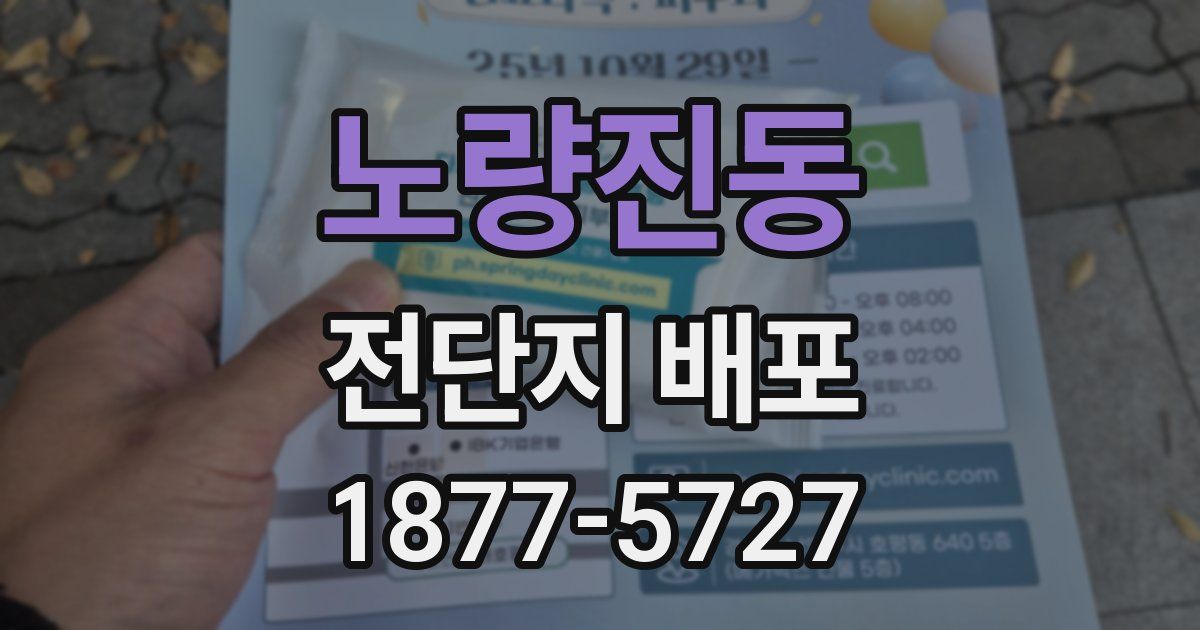 노량진동 전단지 배포