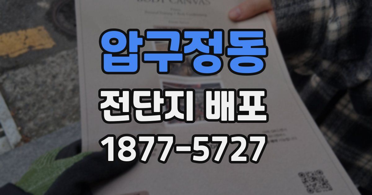 압구정동 전단지 배포