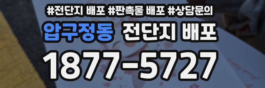 압구정동 전단지 배포